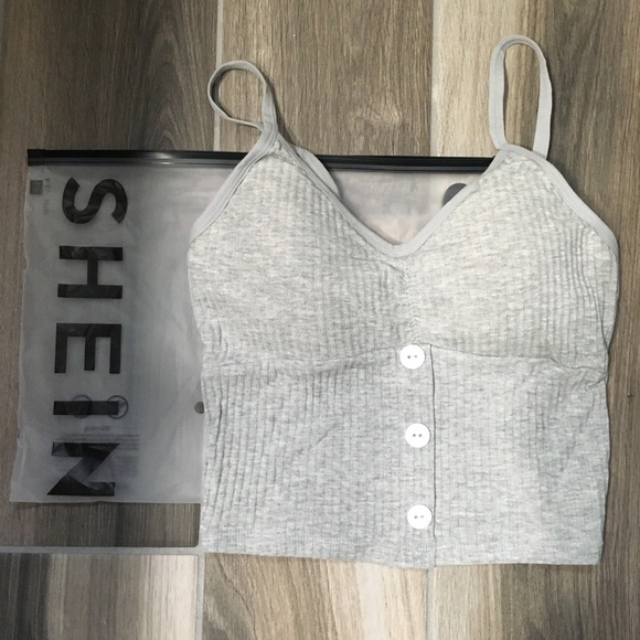 Cropped Tank with Button Detail - Picture 7 of 8